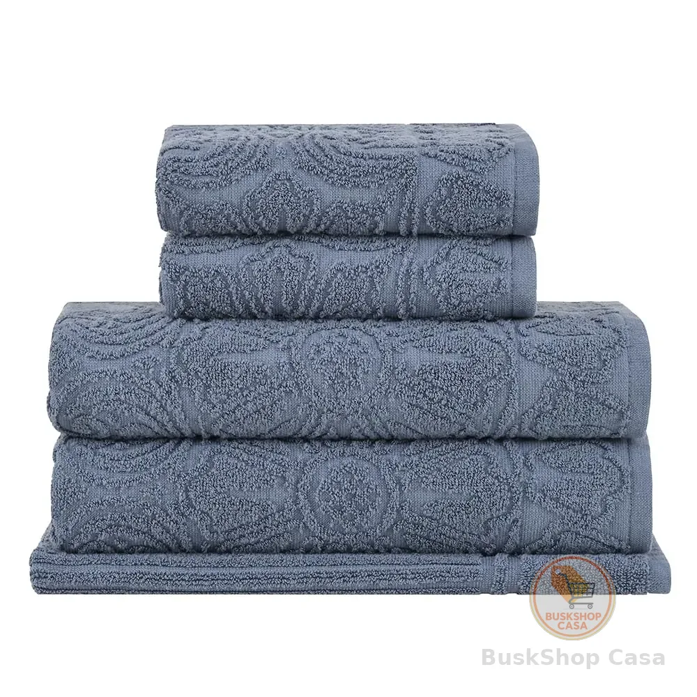 Buddemeyer Jogo de toalhas Florentina Extra Soft Banho Azul 5 peças