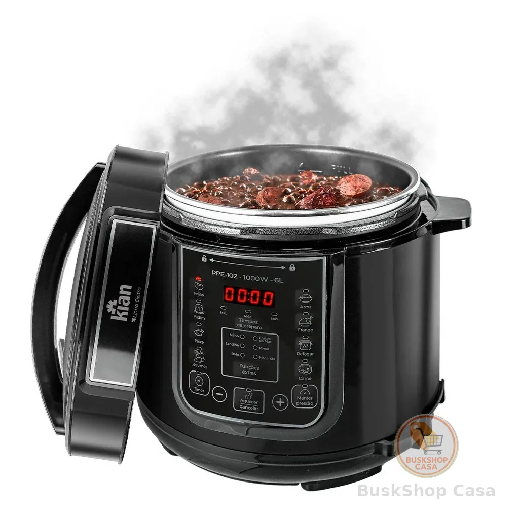 Panela de Pressão Elétrica 6L 1000W PPE102 - Kian
