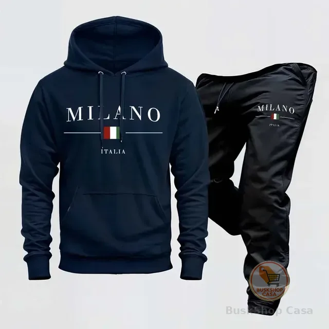 Conjunto Moletom Milano It Calça E Blusa Frio Canguru Capuz