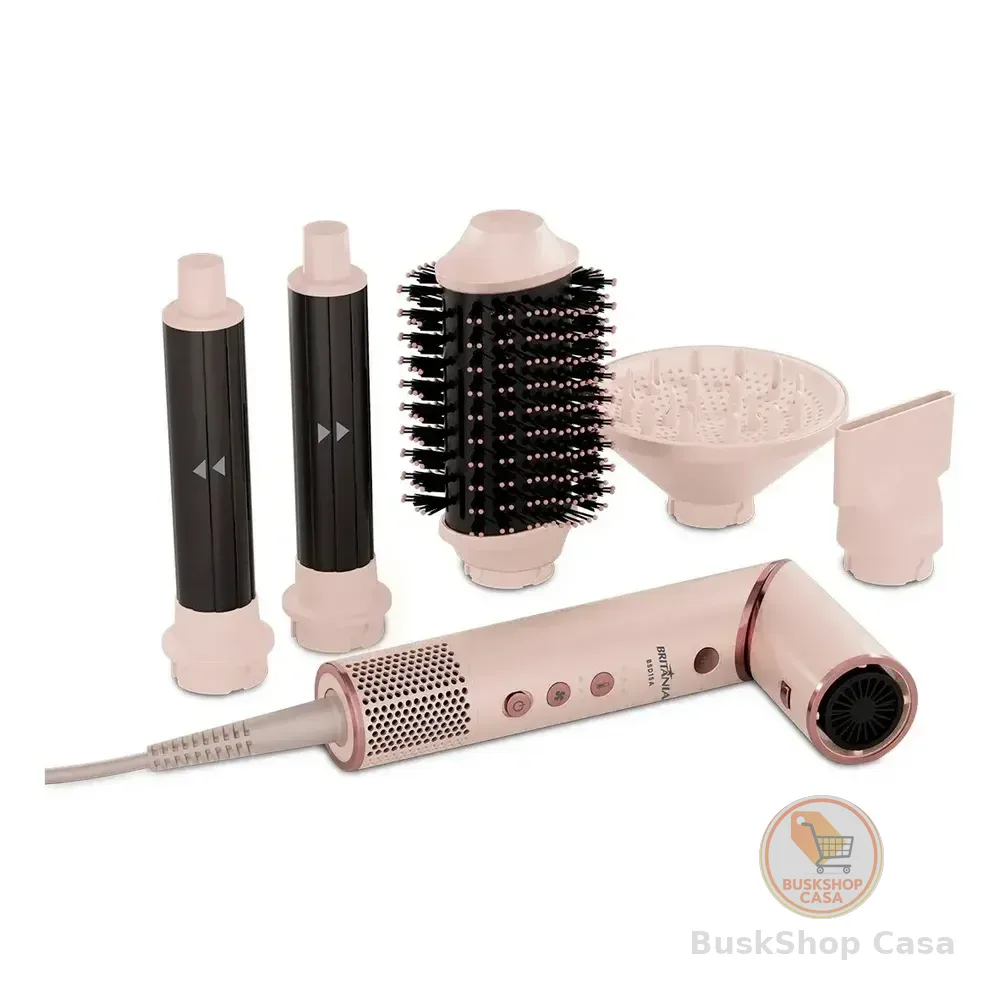 Secador De Cabelo Britânia Motor Bldc 1450w Bsd15a Rosa Com Rosê 127v