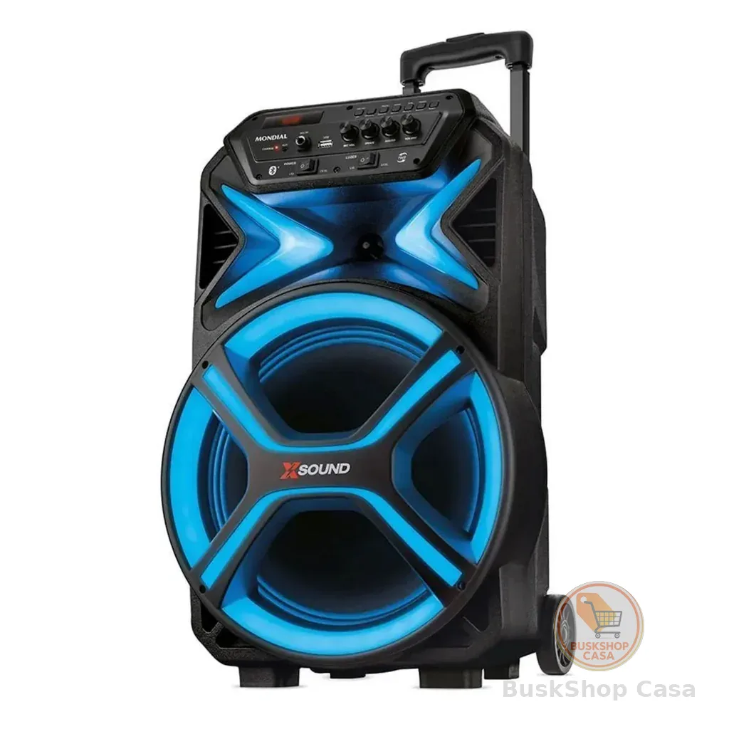 Caixa de Som Amplificadora Mondial CM-550-L com Led 550W