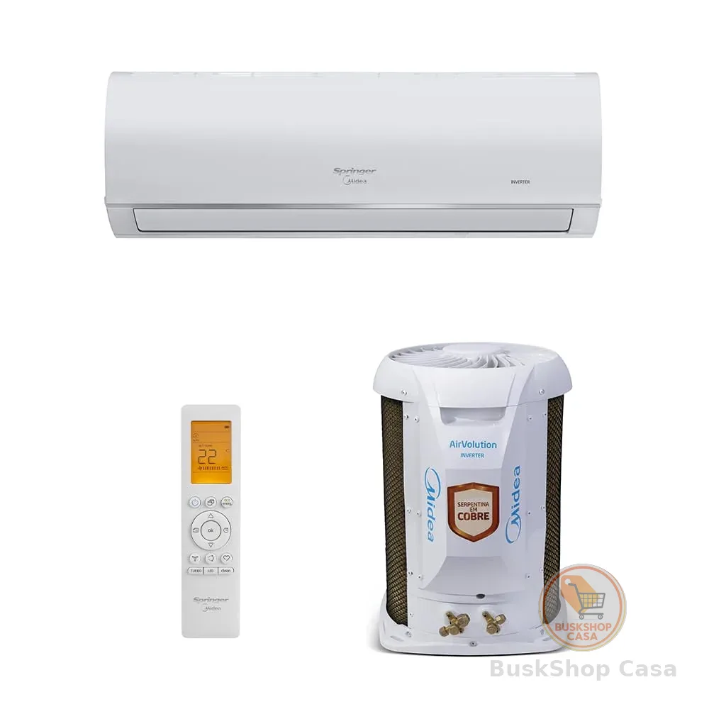 Ar Condicionado Split Hi Wall Inverter Springer Midea Airvolution Connect 12.000 Btus Frio 220v R-32