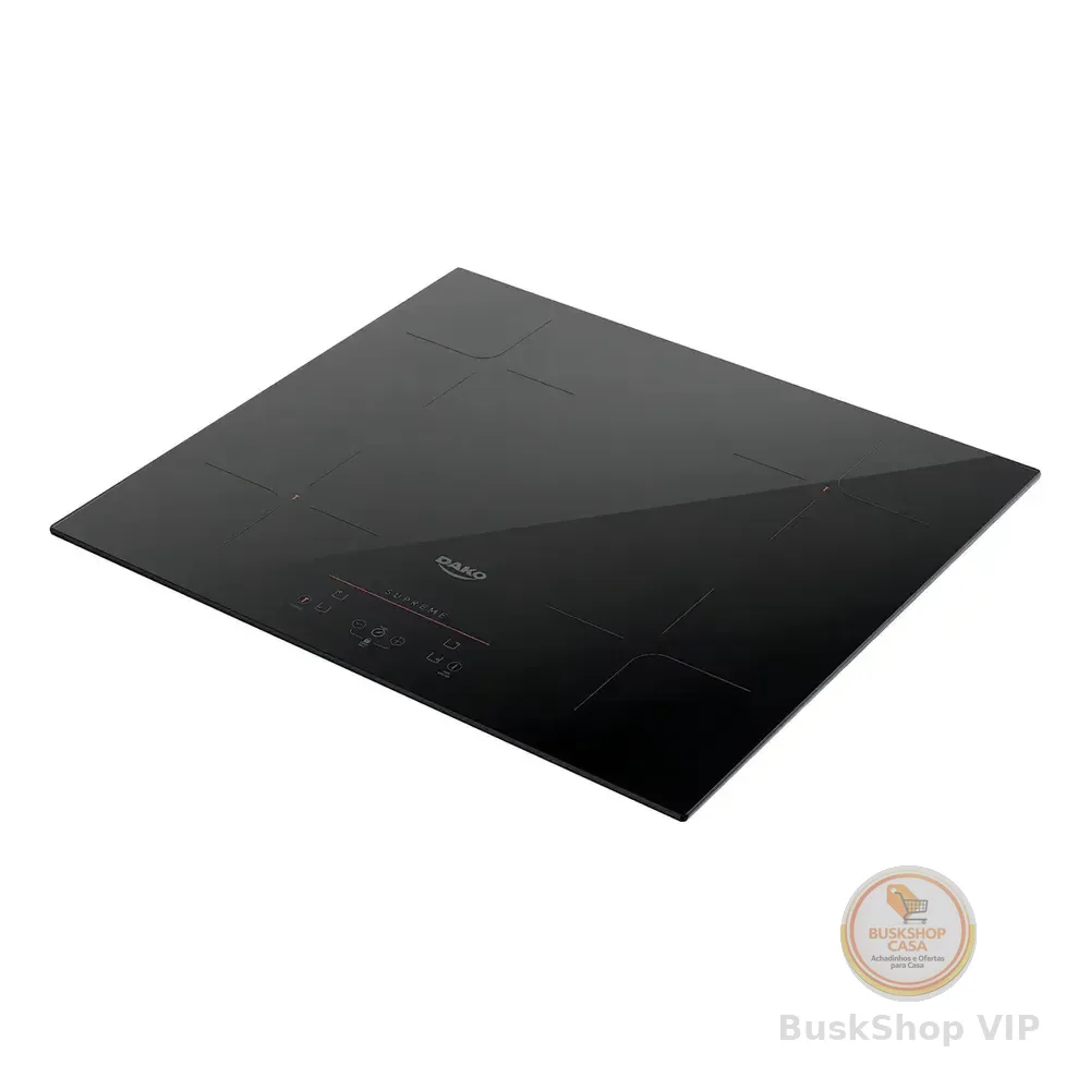 Cooktop De Indução 4 Bocas Preto Com Trava De Segurança Dako Supreme 220v