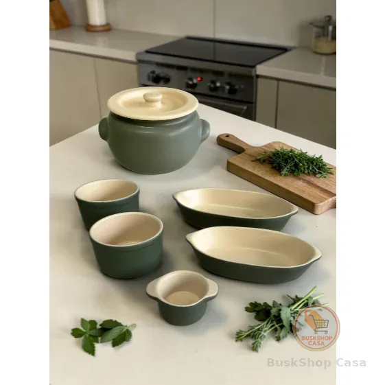 Kit Feijoada e Caldo Verde com Marfim Cerâmica Matte 5-6 Peças