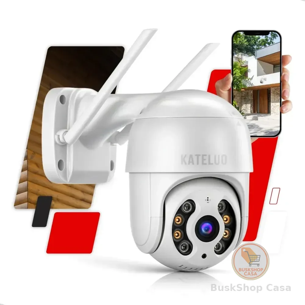 Câmera De Segurança Wifi Icsee Externa Mini Dome Full Hd Infravermelho Prova D'água Kateluo Branco