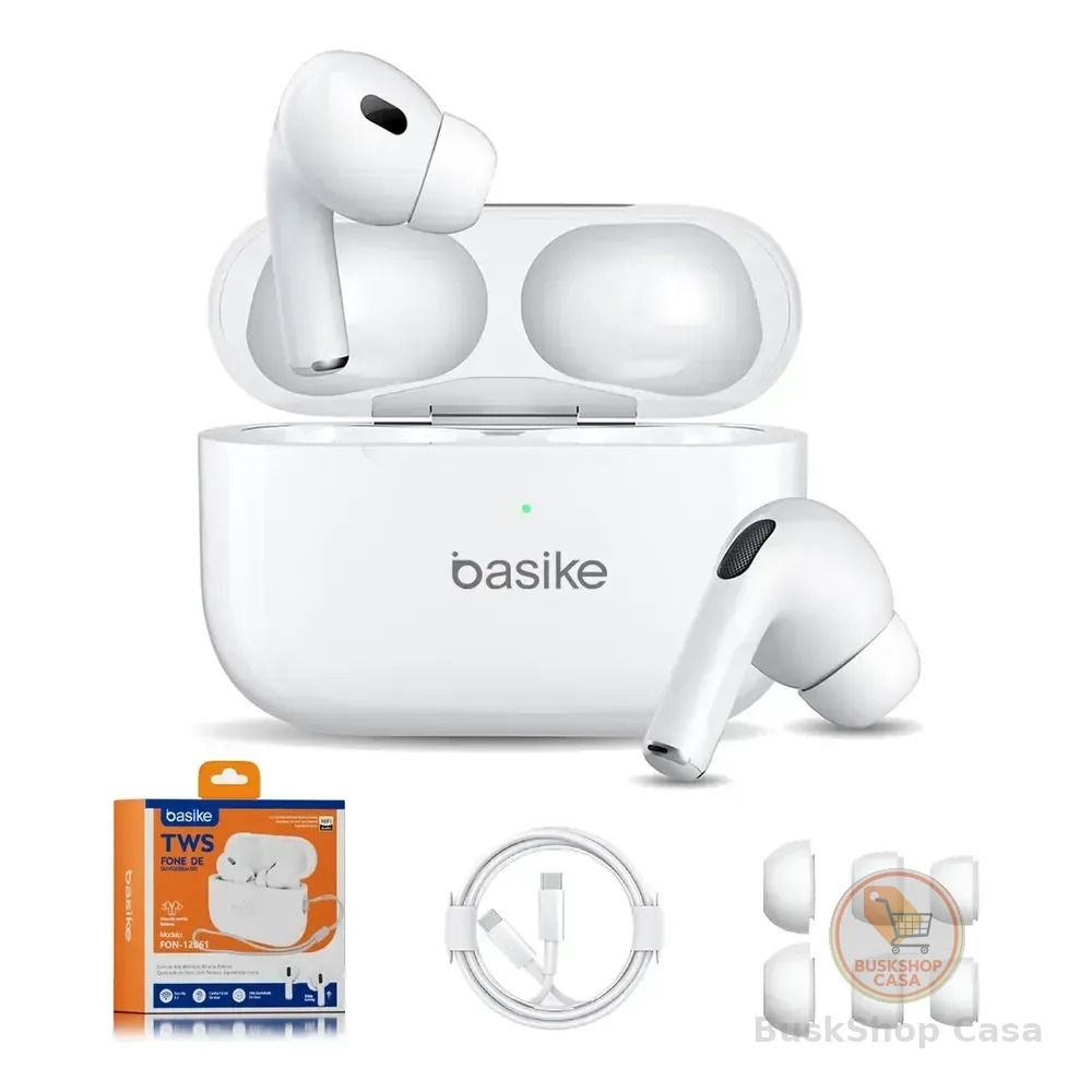 Basike Fone De Ouvido Sem Fio Bluetooth Para Bluetooth 5.3 Branco