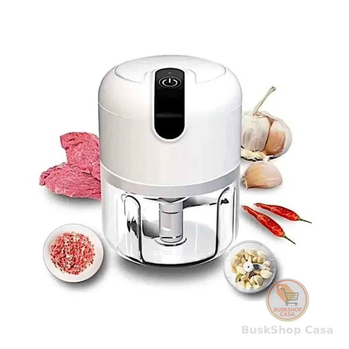 Mini Processador De Alimentos 3 Lâminas Elétrico Bivolt Usb ( Cores variadas)