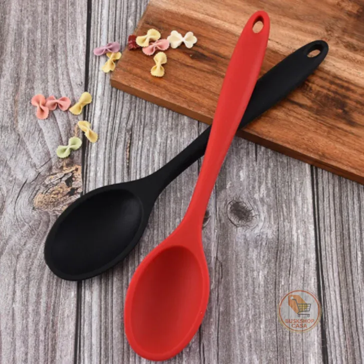 KIT 2 Utensílios de cozinha de colher de silicone macio promoção vermelha