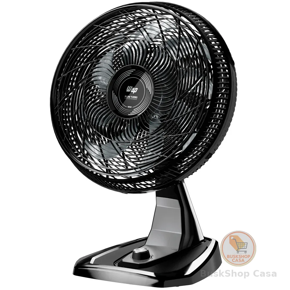 Ventilador Silencioso Mesa Parede Flow Turbo 180w 8 Pás 3 Velocidade Wap
