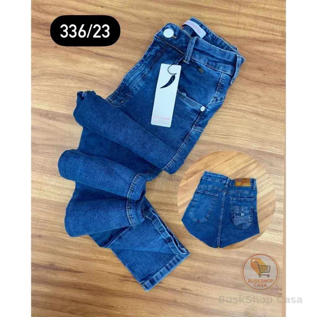 Calça Skinny Jeans Feminina Coladinha Cintura Alta Sal E Pimenta Pimenta Doce