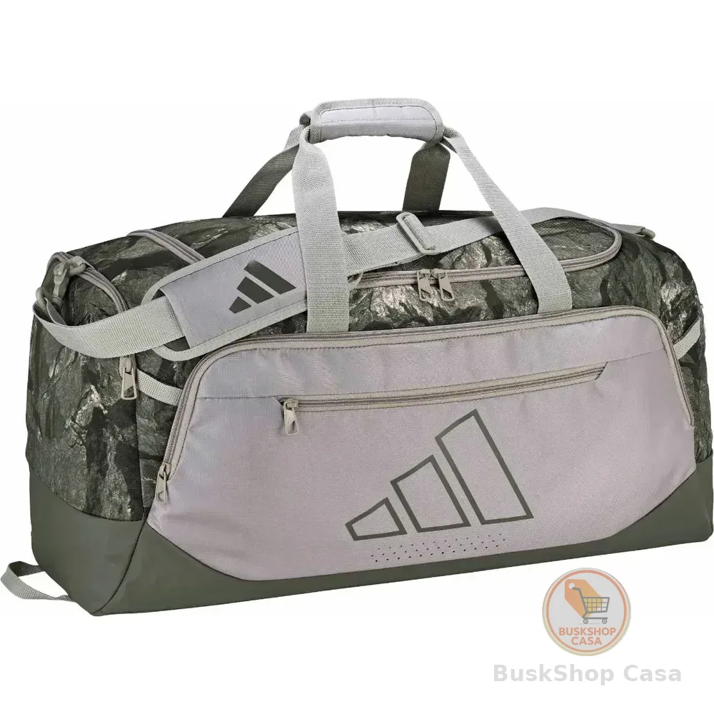Bolsa De Treino Defender Duffle Estampada adidas Verde Lisa Níquel Cinza