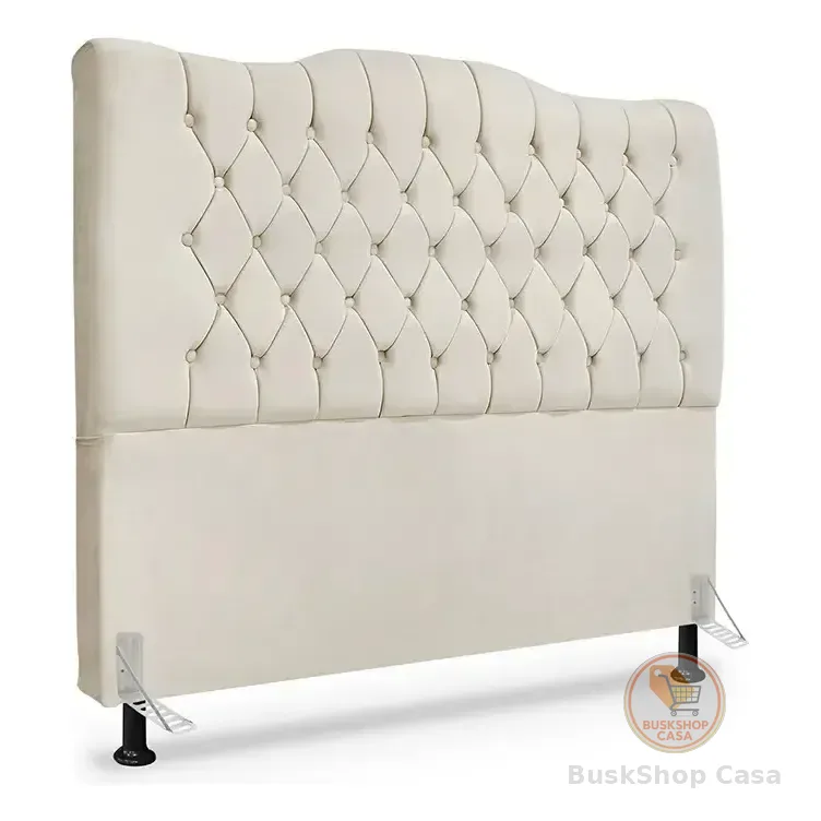 Cabeceira De Cama Box Queen 160 Cm Dunas Cor Bege