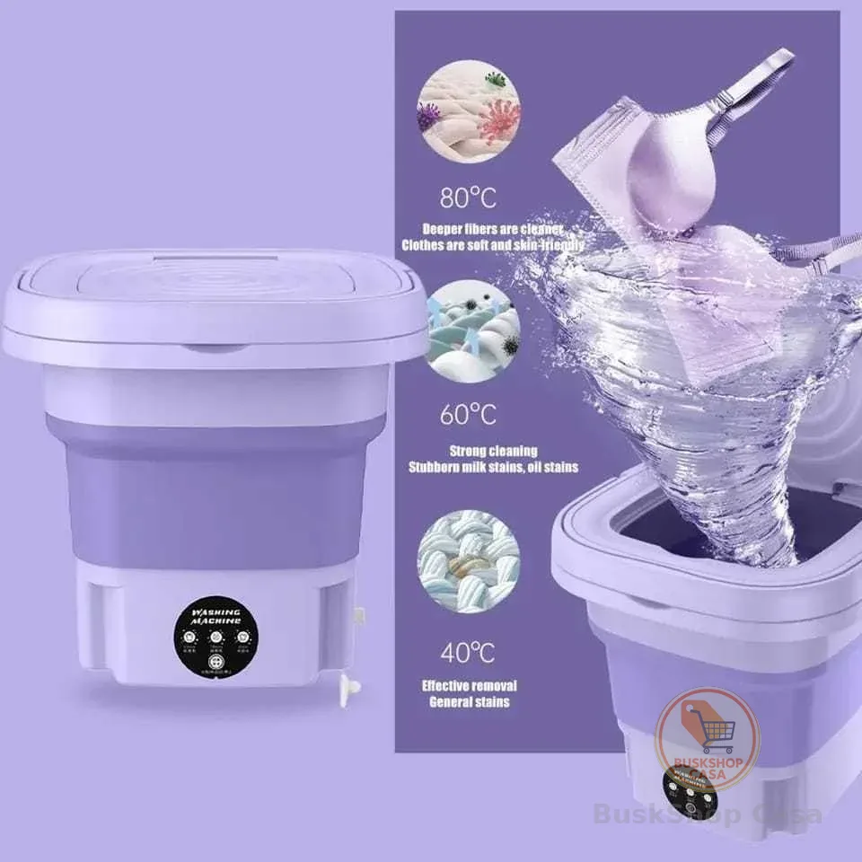 Mini Máquina de Lavar Roupas Centrifuga Dobrável Portátil Moderna Para Roupas Pequena Envio Imediato