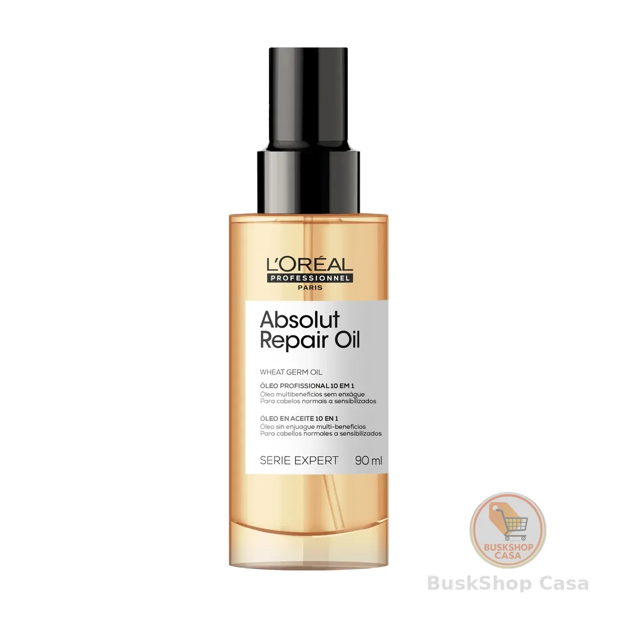L'Oréal Professionnel Óleo 10 em 1 Absolut Repair, Multi-benefícios para cabelos secos e danificados, Repara e Promove Brilho, Com Gold Quinoa e Prote