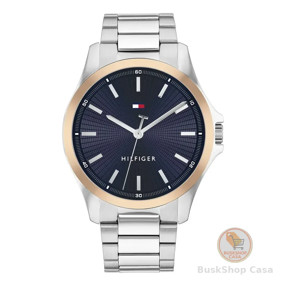 Relógio Tommy Hilfiger Masculino Aço Prateado 1710673 Prateado Azul