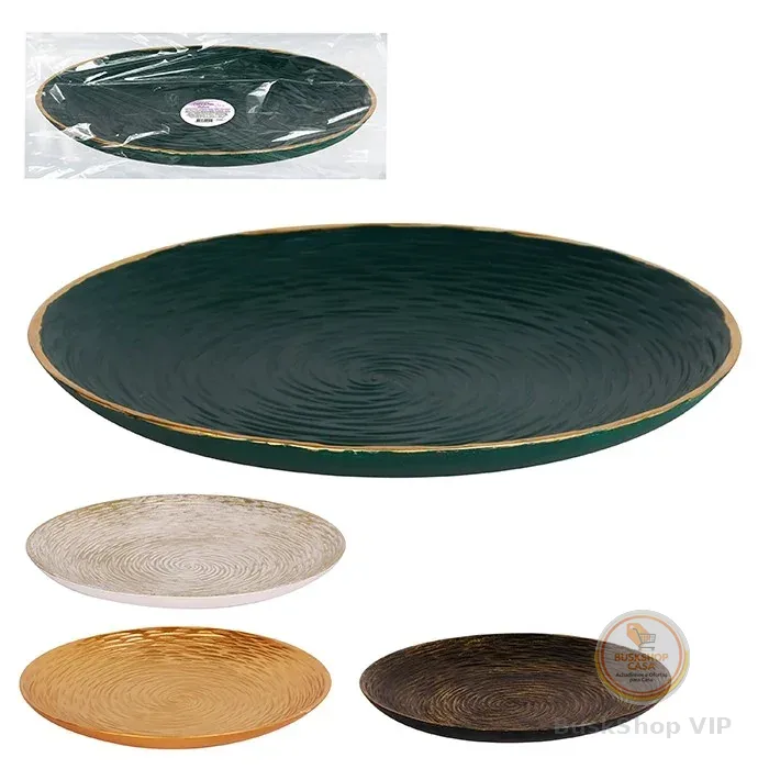 Centro de Mesa Redondo 30cm Fruteira Bandeja Decorativa Sousplat Cesto Decoração Casa