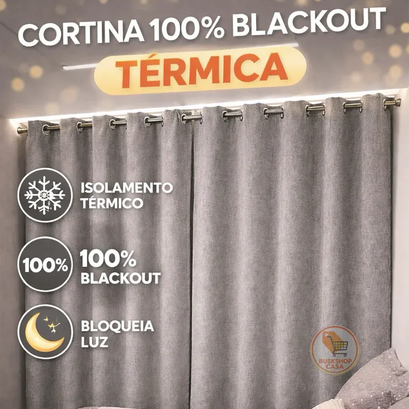 Cortina Blackout 100% Para Sala e Janela 4.00x2.70 luxo linho