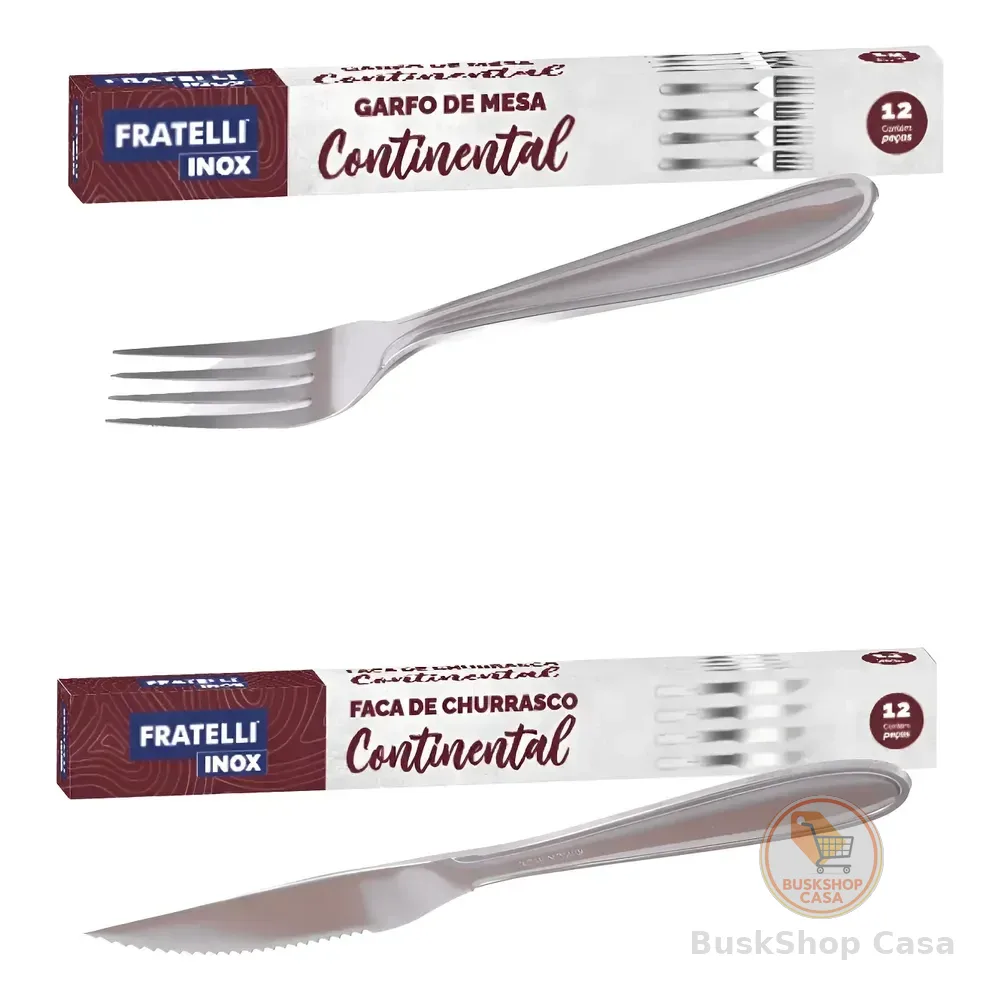 Jogo De Garfo Faca Inox 48 Peças Bar/restaurante Buffet