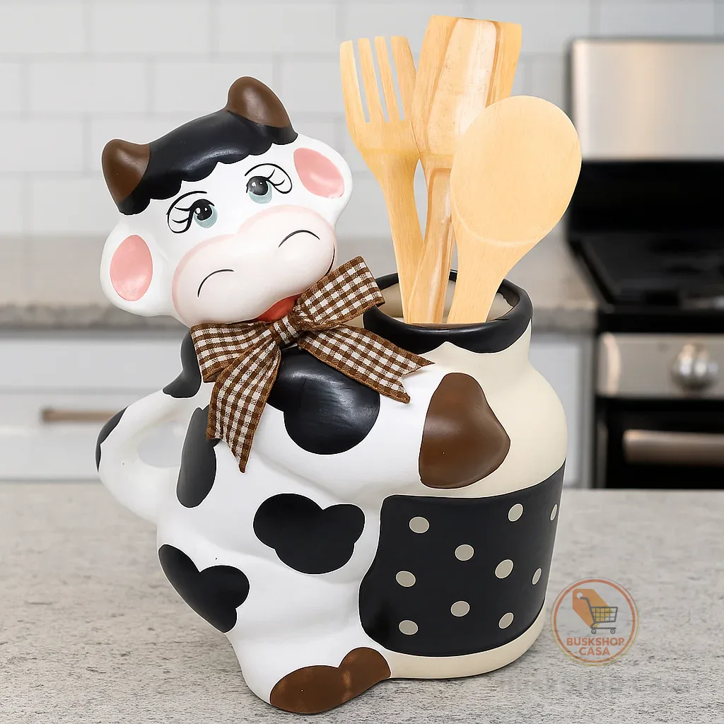 Vaca Porta Talher Enfeite De Cozinha Decoração Vaca