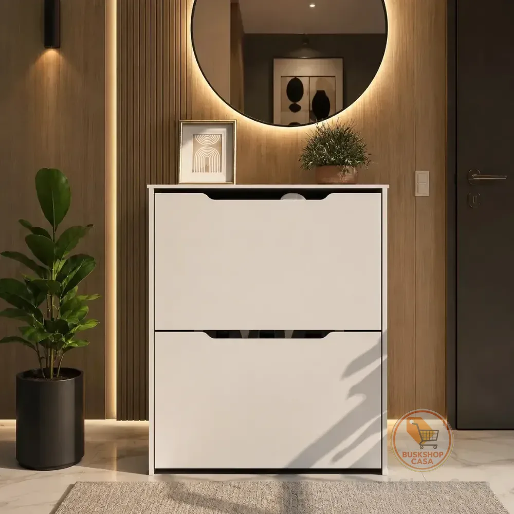 Sapateira Basculante Organizador De Calçados Compacta Branco
