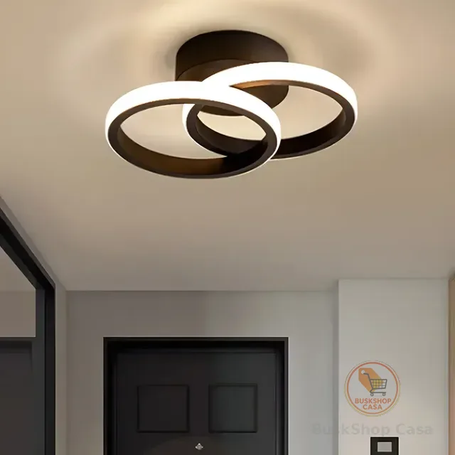 Lustre Luminaria Teto Led Moderno 3 Cores Redondo 25x10x19cm
