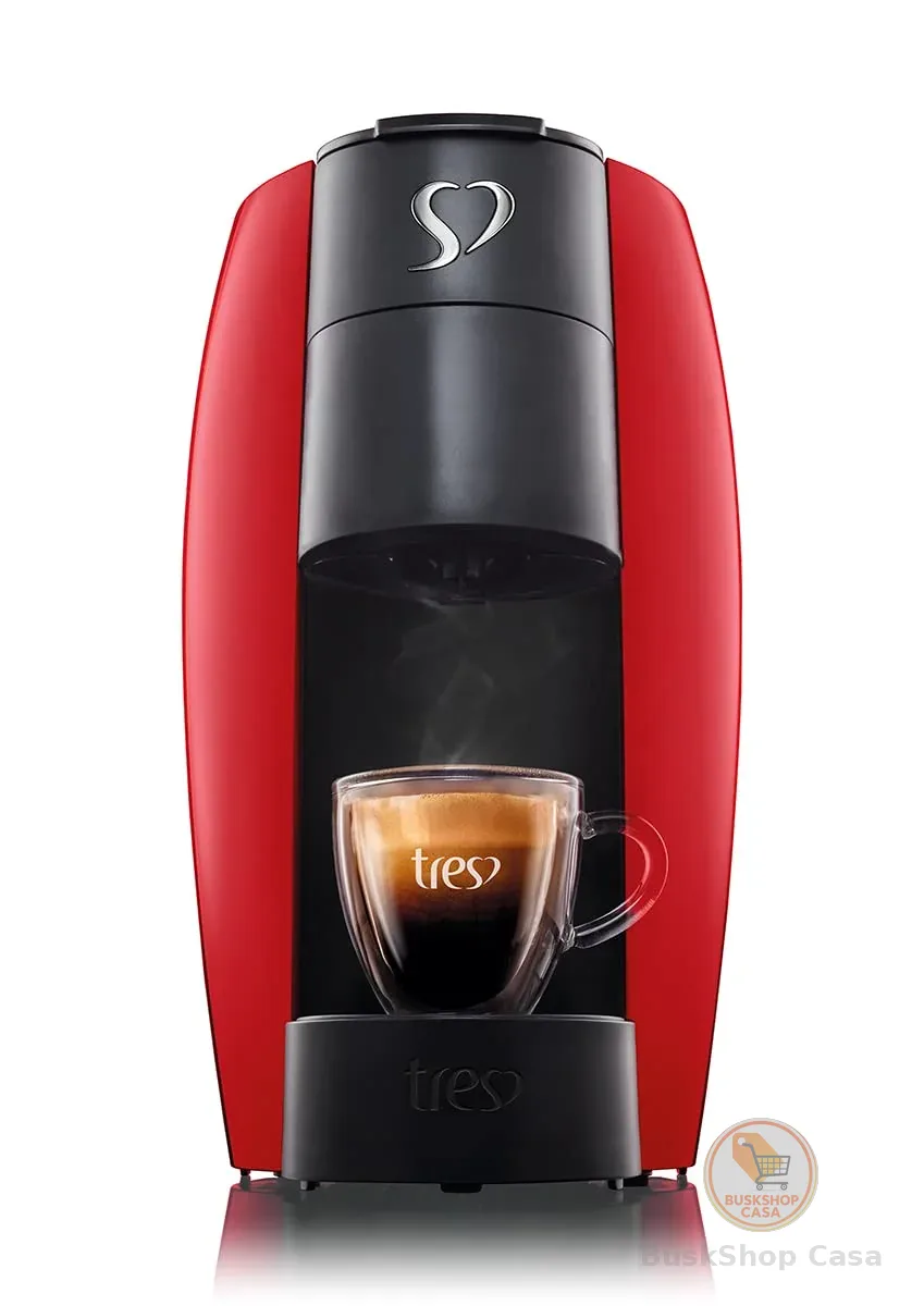 3 Corações TRES Cafeteira Espresso e Multibebida LOV Vermelha - 127V