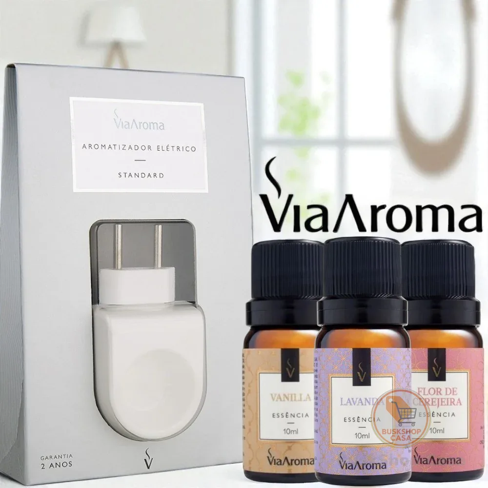Difusor Aromatizador Elétrico Standard Via Aroma Com Essência Bivolt Difusor Aromaterapia
