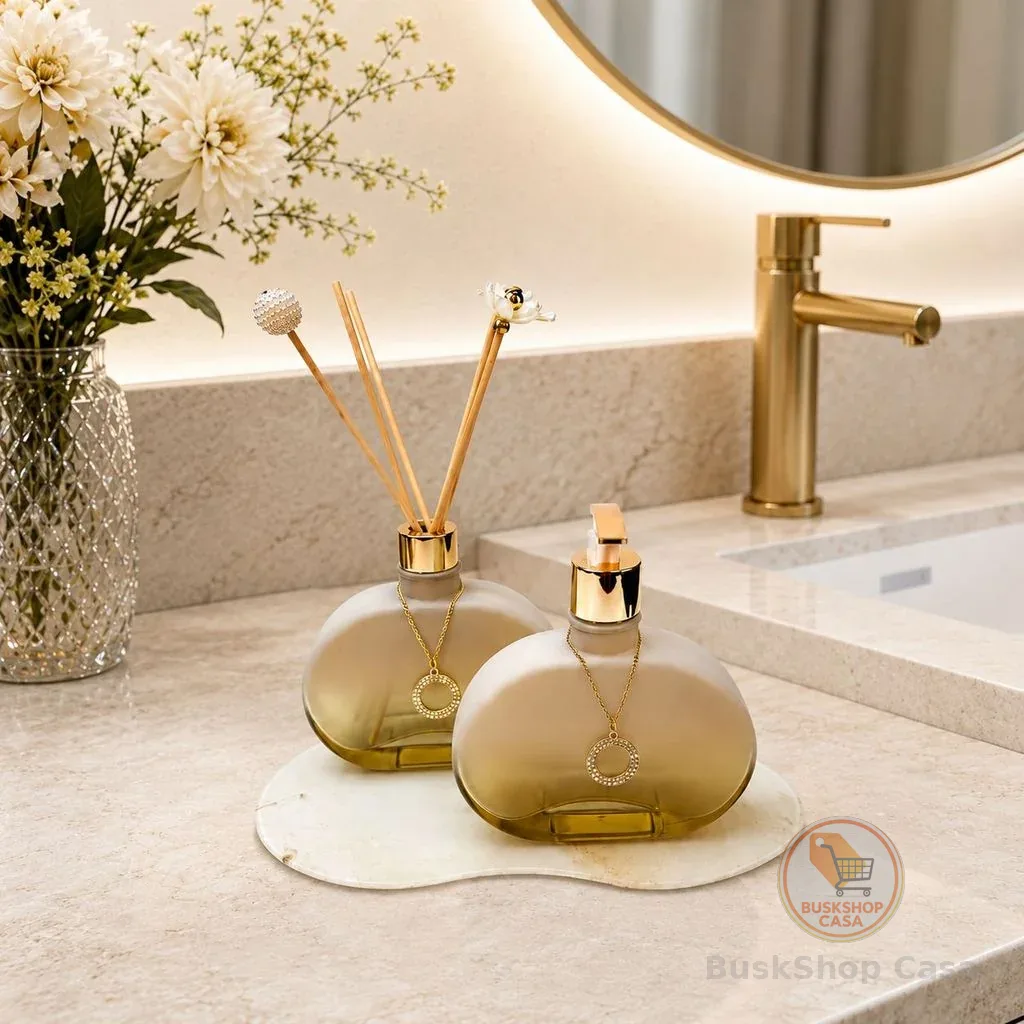 Kit Banheiro Lavabo Decorativo Joli Branco Círculo – Gege Decor