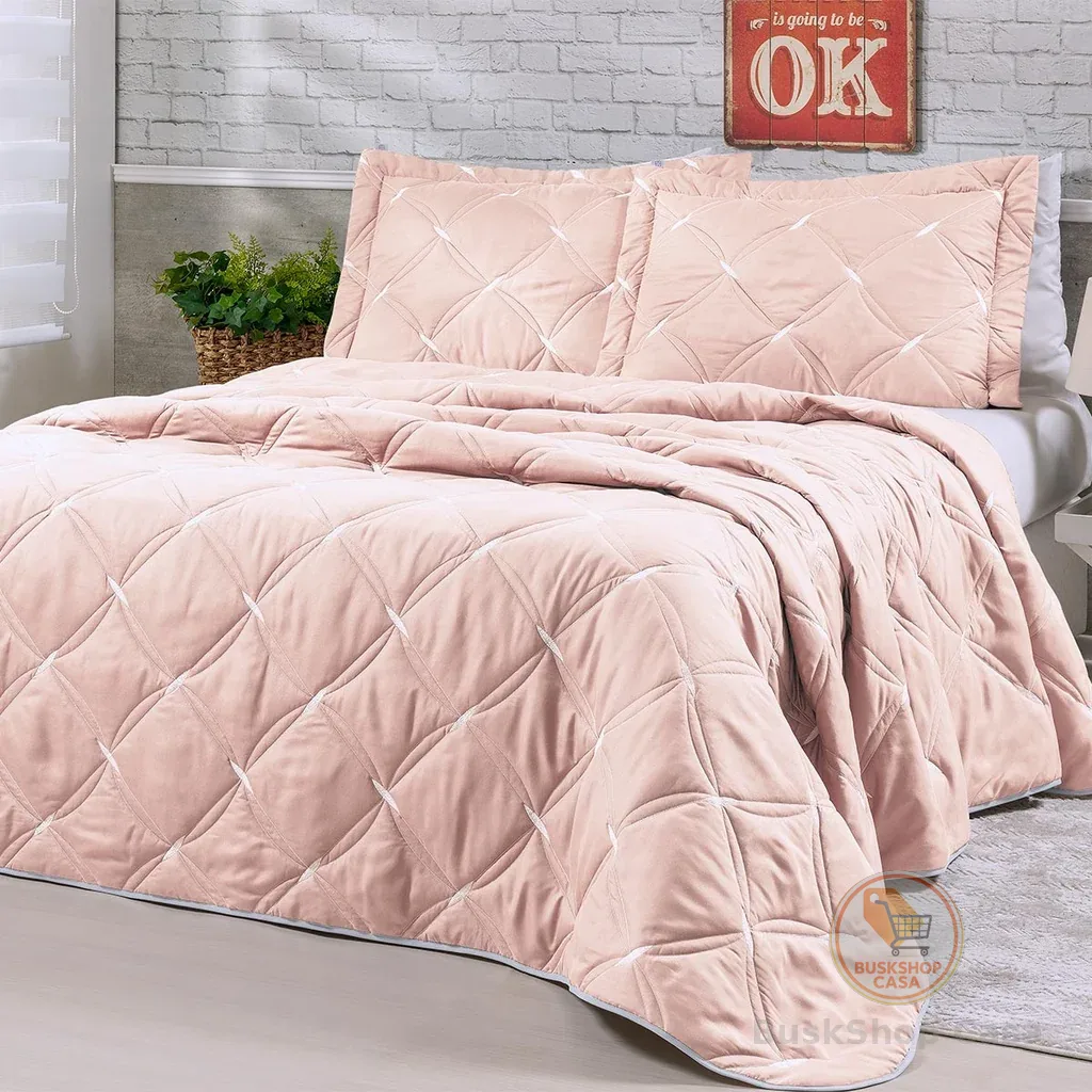 Cobre Leito 3 Peças QUEEN Percal 200 Fios Unique