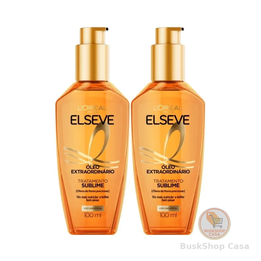 Kit Óleo Capilar Elseve L'Oréal Paris Óleo Extraordinário: Nutrição, Brilho  - 2 Unidades
