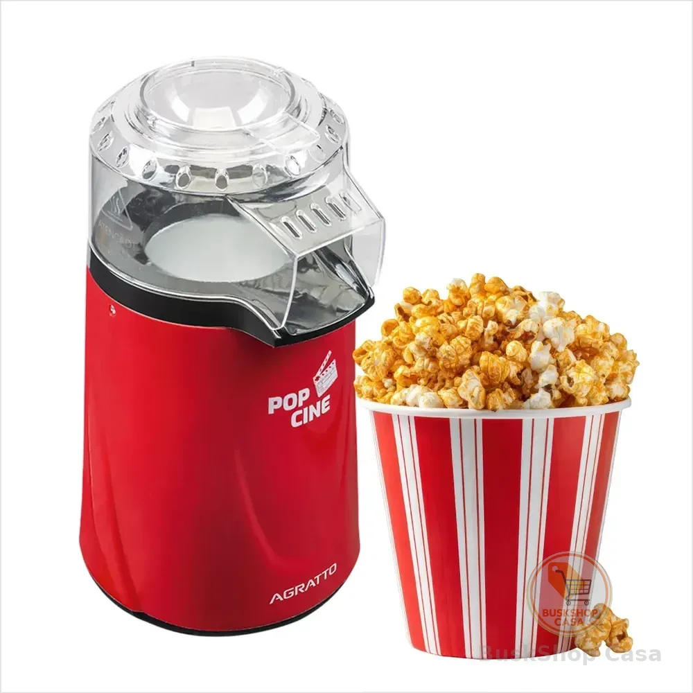 Pipoqueira Elétrica Pop Cine Sem Óleo Mais Saudável Agratto Vermelho 127v