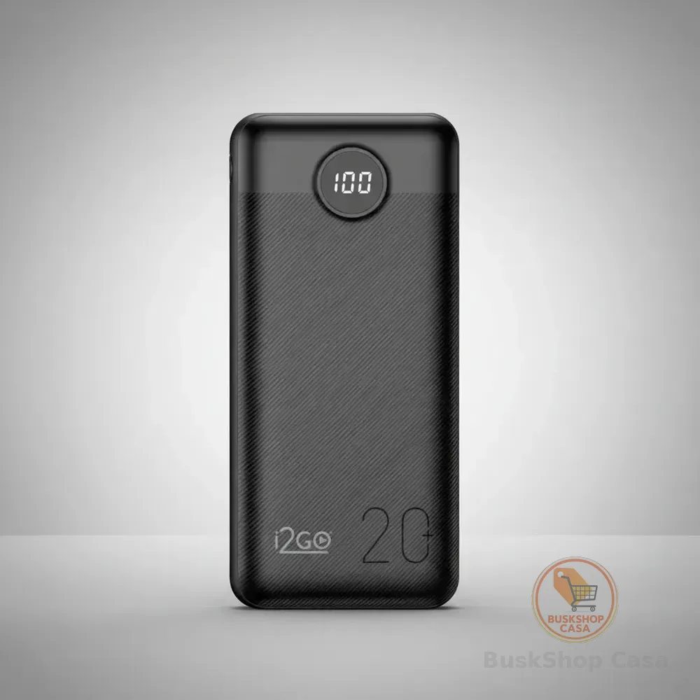 Carregador Portátil Power Bank Turbo I2go 20000mah 20w Com Display Digital Preto