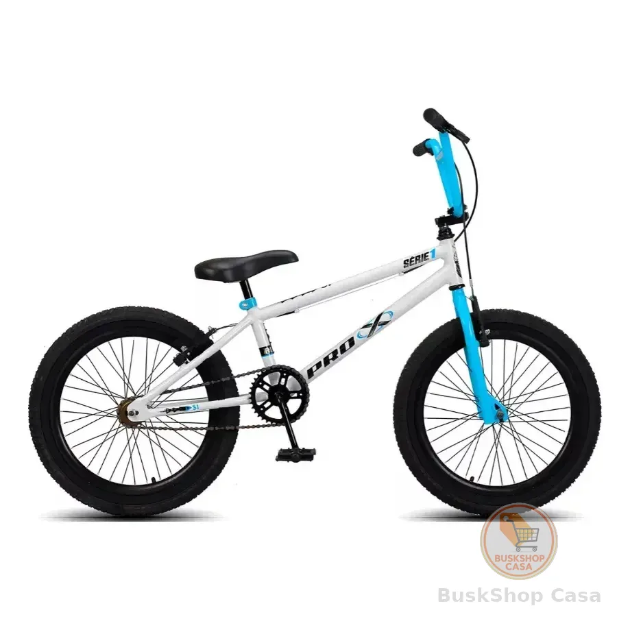 Bicicleta Aro 20 Pro-x Série 1 Bmx Freio V-brake Cor Branco/azul Tamanho Do Quadro 20