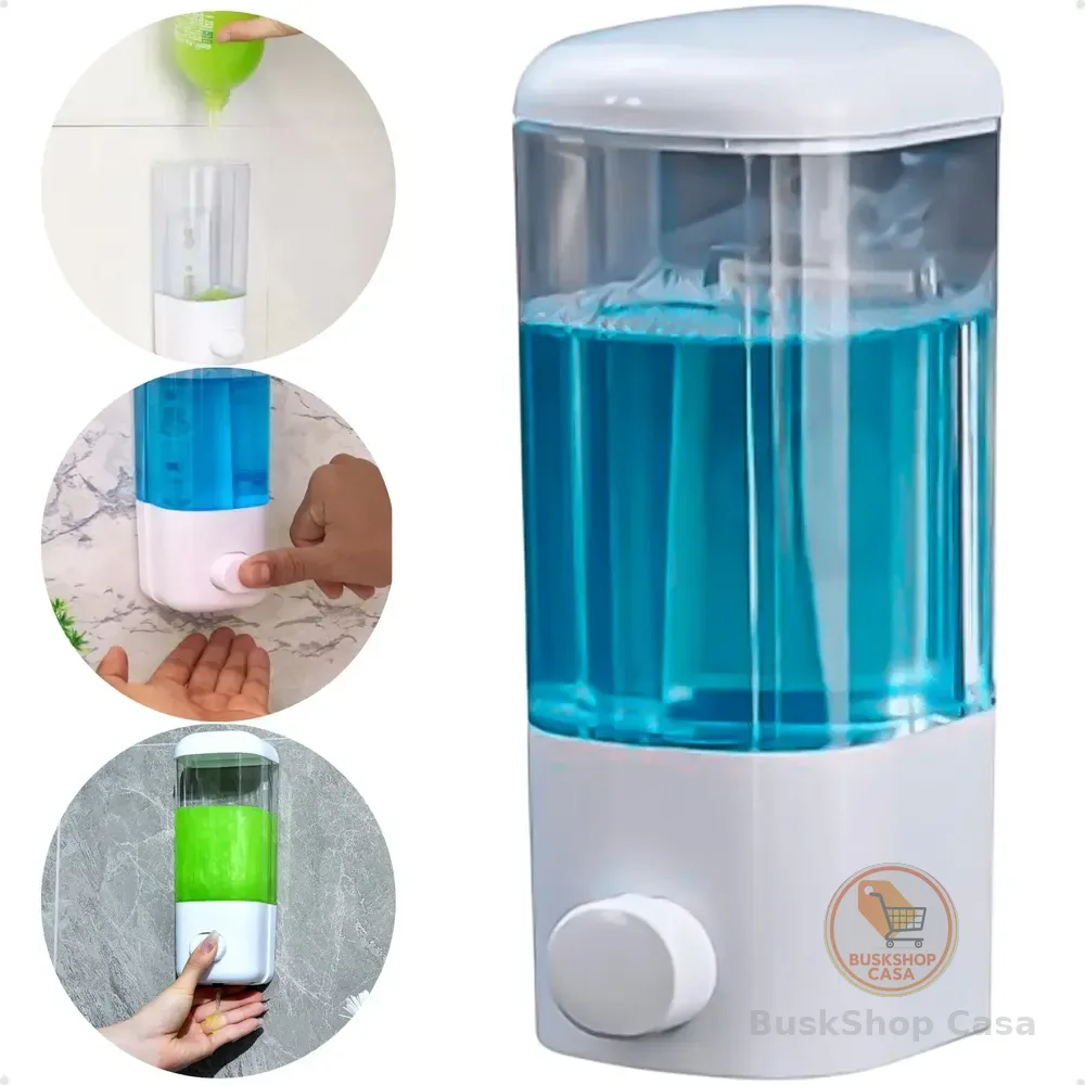 Suporte Dispenser Sabonete Líquido Álcool Gel Shampoo 500ml Transparente