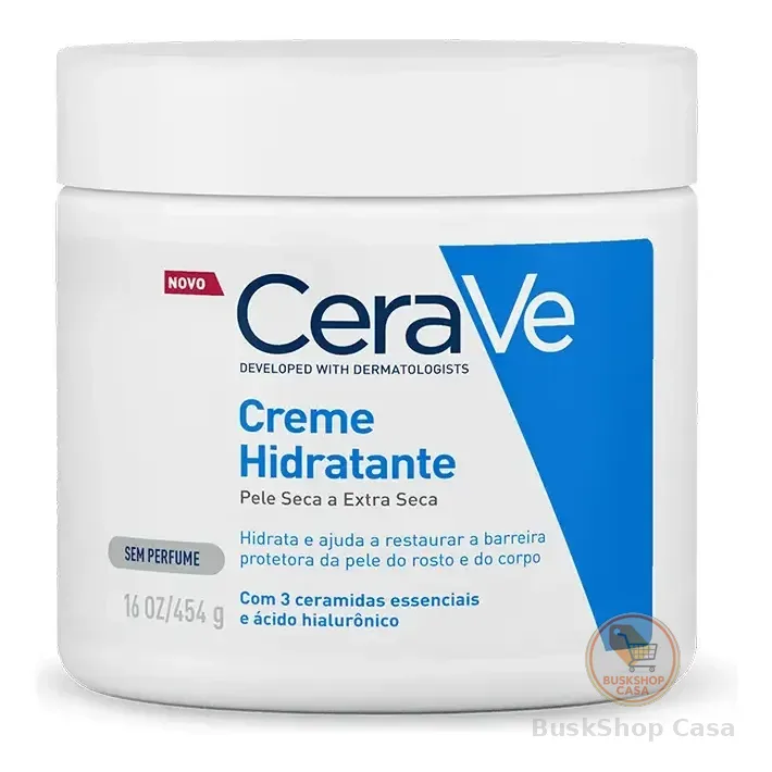 Creme Hidratante Corporal E Facial Para Pele Seca A Extra Seca Sem Perfume 454g Cerave