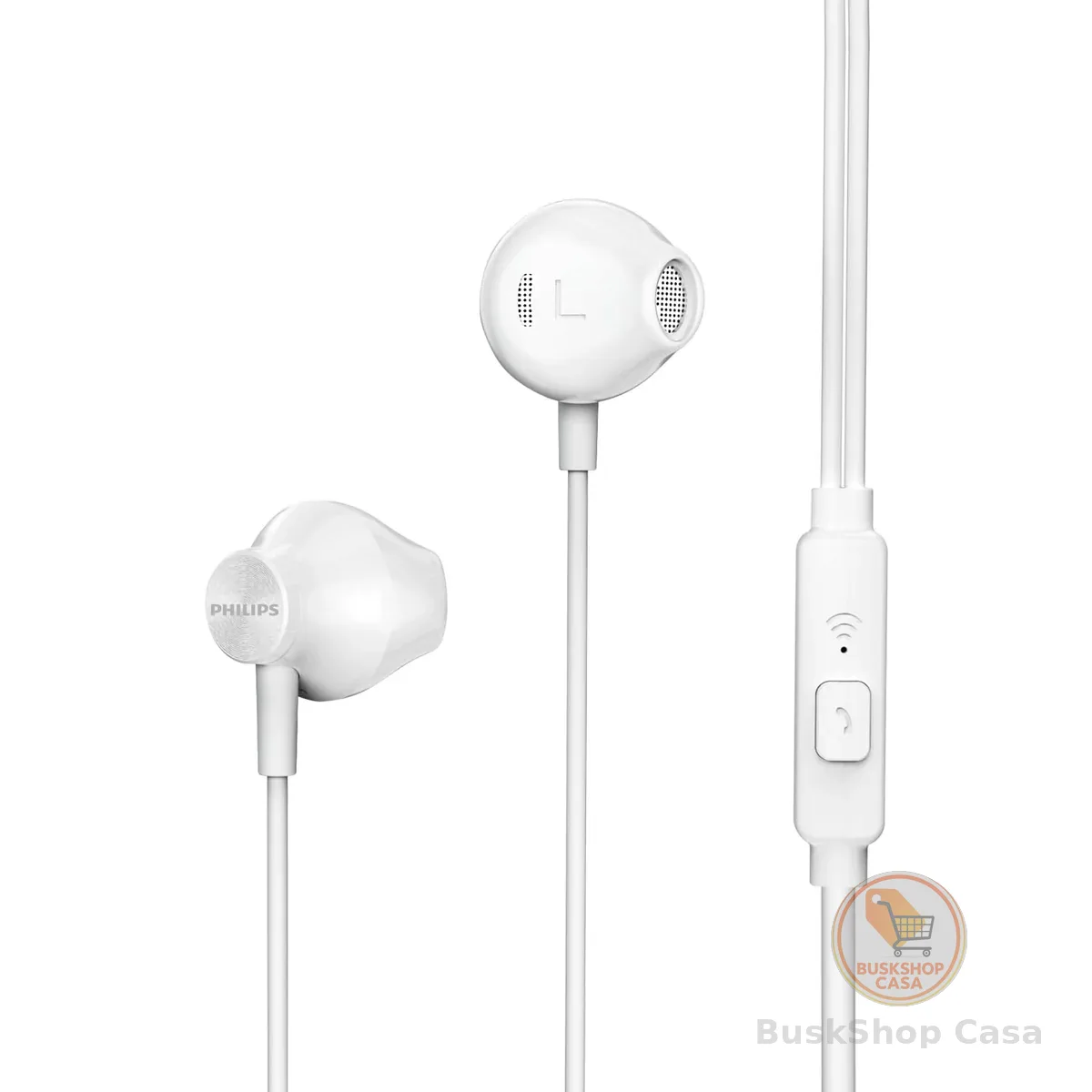 PHILIPS, Fone de Ouvido com Microfone, TAUE101WT/00, Com fio de 1,2 metros, intra-auricular, Branco