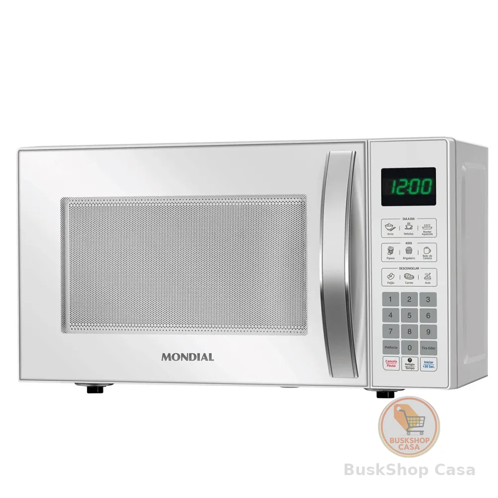 Micro-ondas 21 litros 1200W 10 níveis de potência - MO-01-21-W - Mondial
