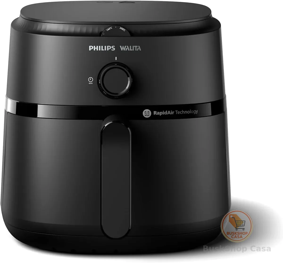 Philips Walita Fritadeira Airfryer Série 1000 XL - 6,2 litros, Tecnologia RapidAir, 12 Modos de Preparo, Até 90% Menos Óleo, 2 anos de garantia, Controle Analógico, Preta, 220v (NA130/09)
