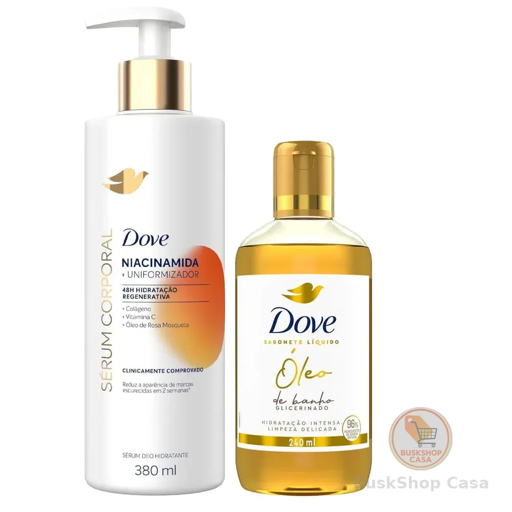 Kit Dove Sérum Corporal Niacinamida 380ml + Óleo De Banho Glicerinado 240ml