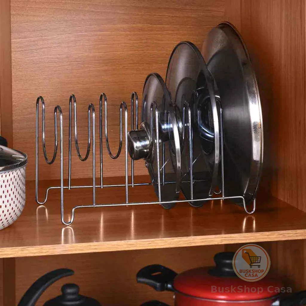Organizador Aço Inox De Panelas E De Pote Divisórias