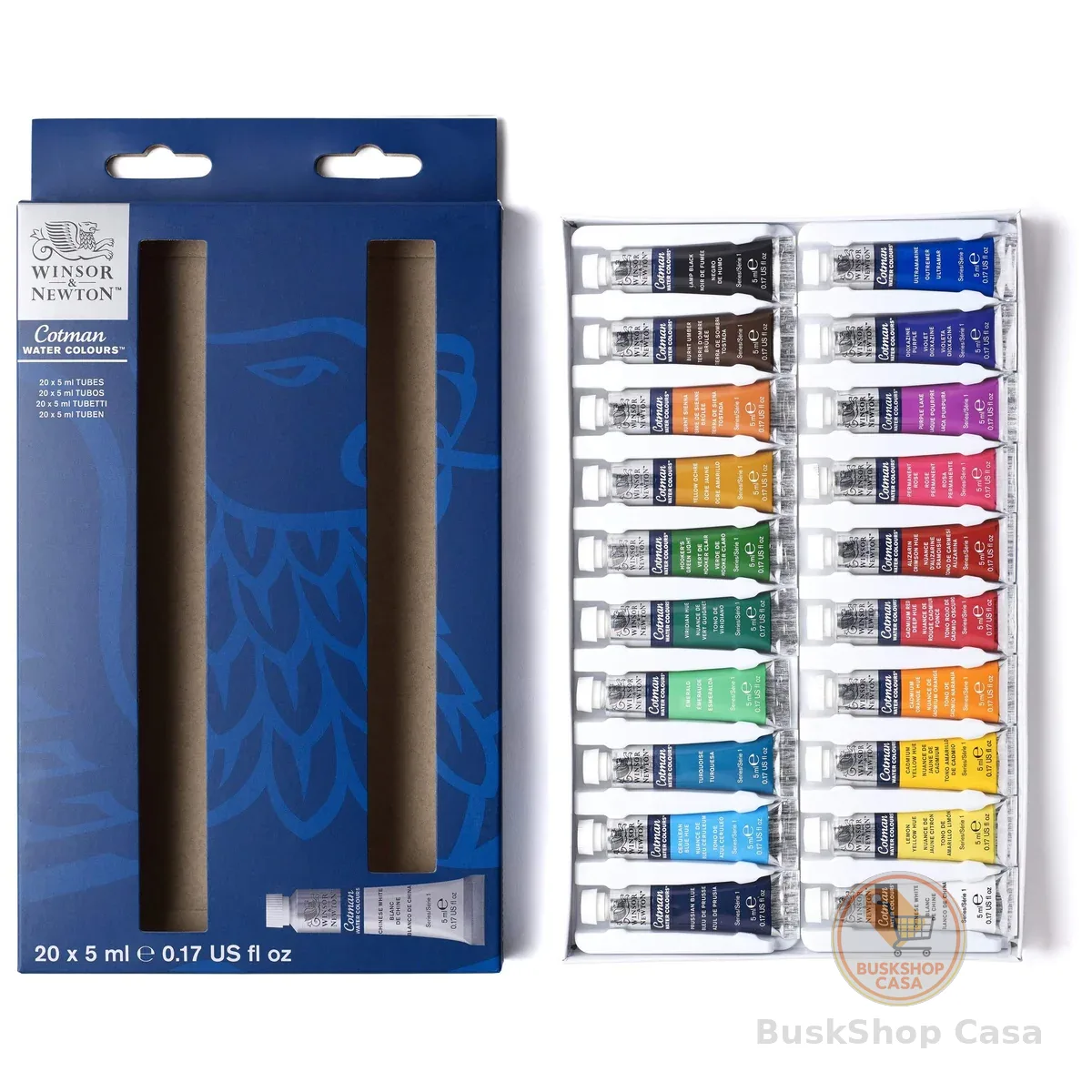 Aquarela Winsor & Newton Cotman 5ml 20 Cores