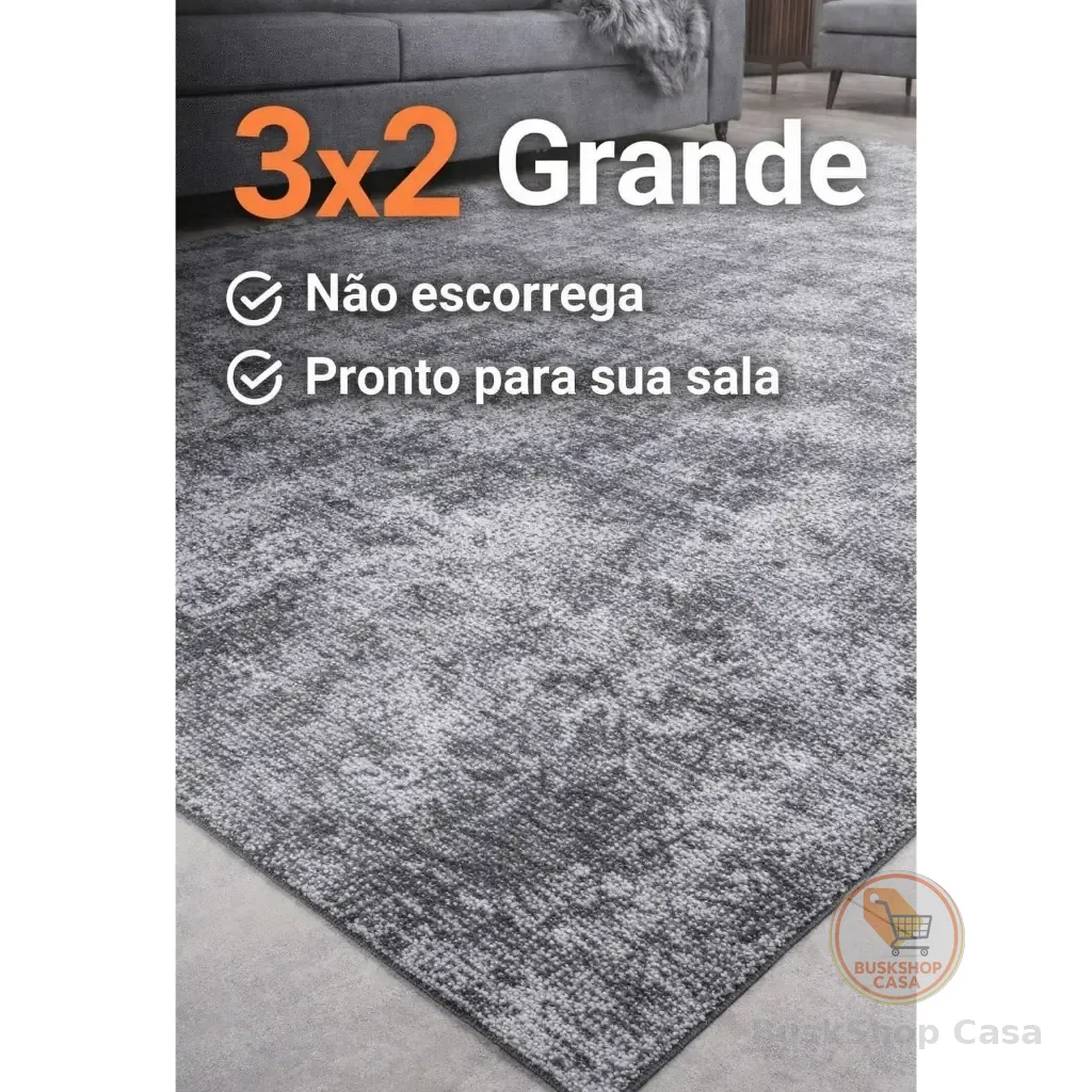 Tapete Sala 3,00 x 2,00 Premium Antiderrapante Lavável Grande  Moderno Luxo