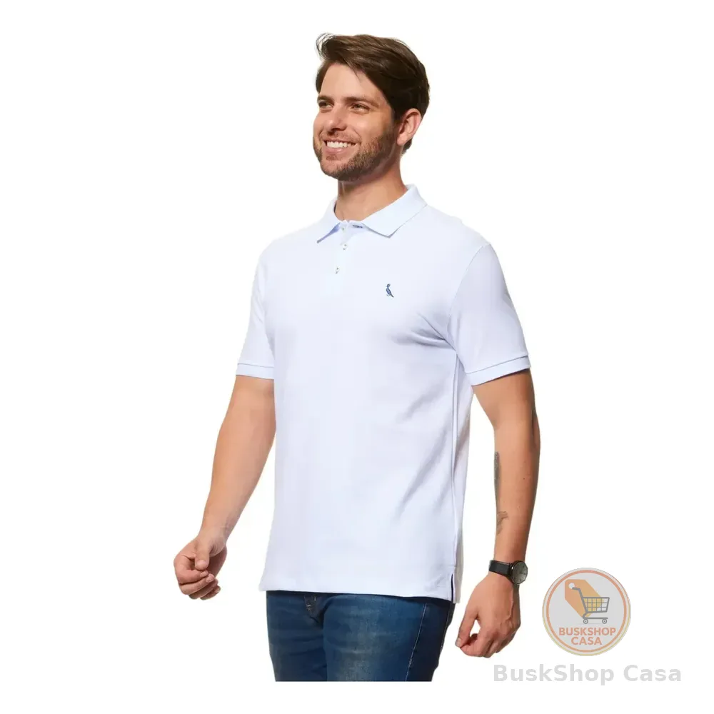Camisa Polo Piquet Básica Masculino Adulto Algodão Reserva Branco N/a G Lisa
