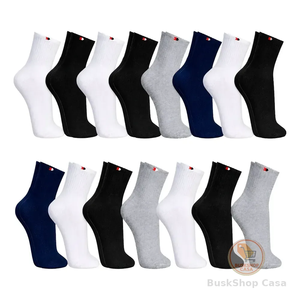 Kit 15 Pares Meias Sport Algodão Cano Médio Sandrini Confort Sortidos 39-43