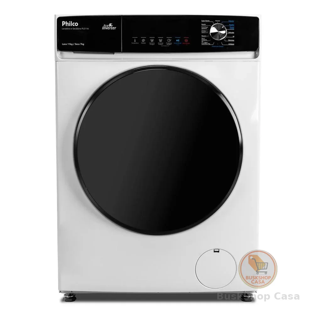 Lava e Seca Philco 11kg Pls11a Eco Invertplus 16 Programas Lavagem Branca