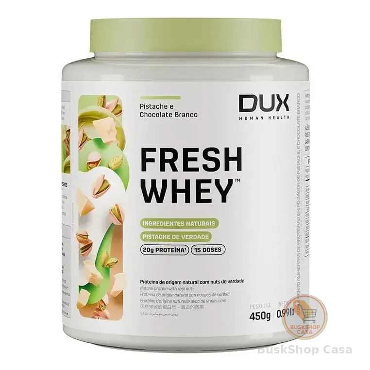Freshwhey Pistache E Chocolate Branco - Pote 450g Dux