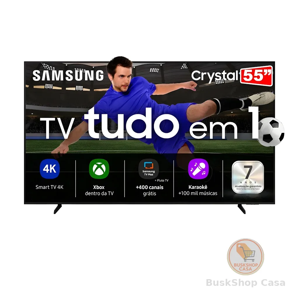 Smart Tv Samsung 55" Crystal LED UHD 4k Tizen HDR 130W