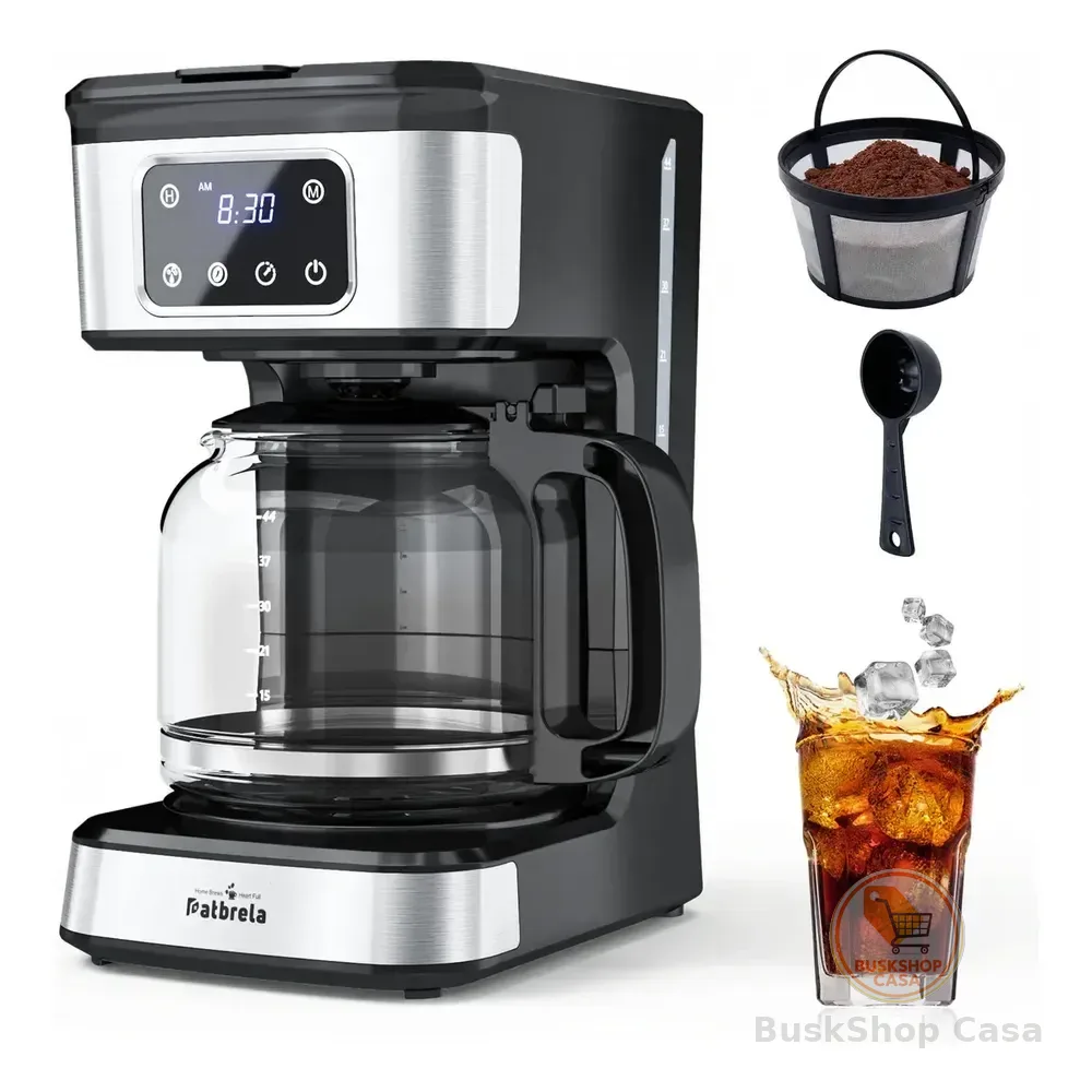 Cafeteira Elétrica Digital Patbrela De 1.8 L Com Painel Touch E Timer Programável Preto 127v