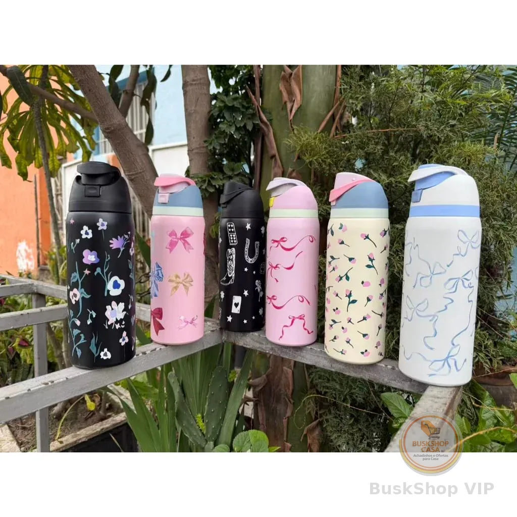 Nova Garrafa De Água De Aço Inoxidável freeSip 24 Onças 32 Copo Isolado A Vácuo De Camada Dupla Esportes