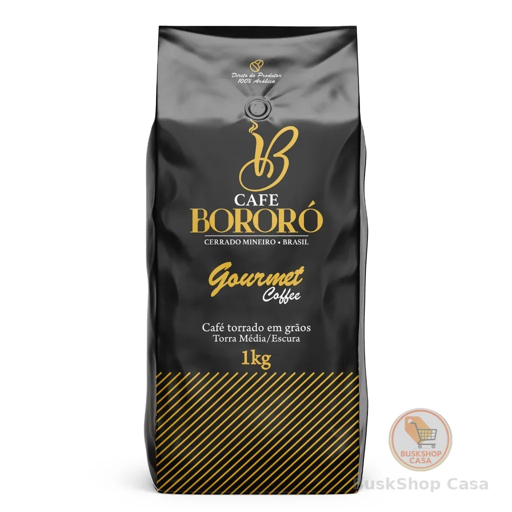Café Em Grãos Torrado Arábica Gourmet 1kg Café Bororó